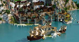 我的世界1.16.5凯萨尔 Khiessal 中世纪悬崖边港城地图存档 - 我的世界基岩版中文站