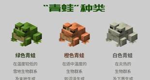 我的世界青蛙颜色有哪些 - 我的世界基岩版中文站