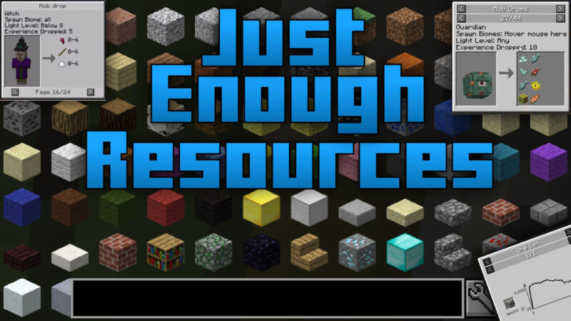 我的世界1.19.2-1.8.9 JER(Just Enough Resources) Mod - 奇趣星球报 - 奇趣星球报