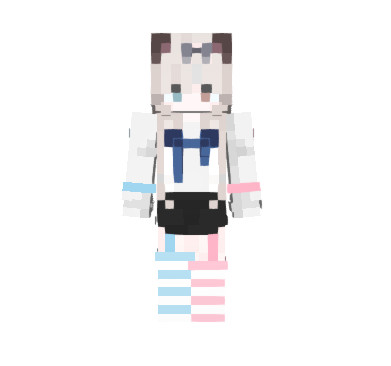 我的世界条纹袜兽耳萝莉皮肤 - 我的世界基岩版中文站