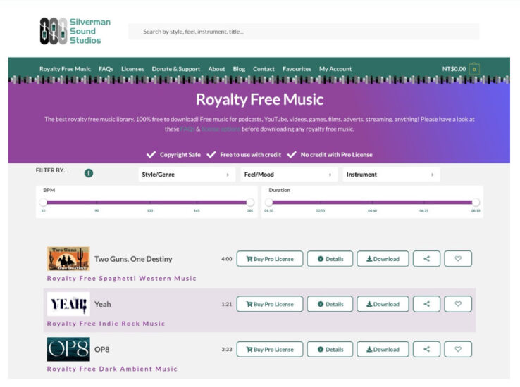 Silverman 音乐工作室(数百首免费 CC 授权音乐,一键下载适用商业用途) - 奇趣星球报 - 奇趣星球报