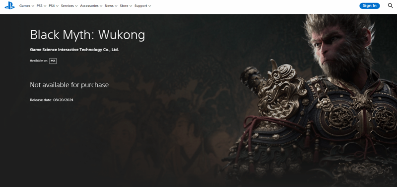 《黑神话：悟空》已上架欧美服PlayStation商店，价格暂未公布 - 奇趣星球报 - 奇趣星球报