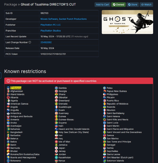《对马岛之魂》PC版在100多个国家下架，理由是当地不支持PSN - 我的世界基岩版中文站 - 我的世界基岩版中文站