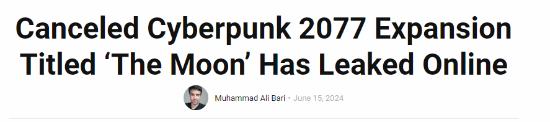 曝《赛博朋克2077》被取消DLC名为“月球”，相关文件遭泄露 - 奇趣星球报 - 奇趣星球报