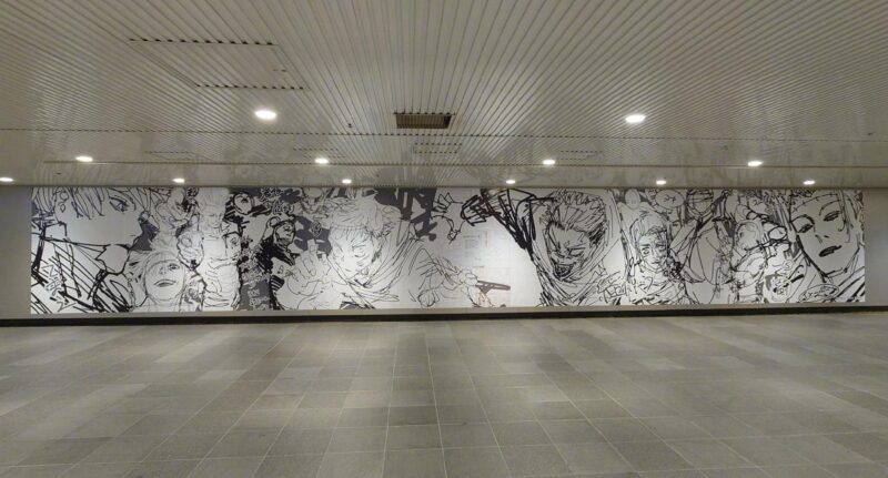 芥见下下《咒术回战》展览巨幅广告墙又又更新了，然而网友还是很难绷 - 奇趣星球报 - 奇趣星球报