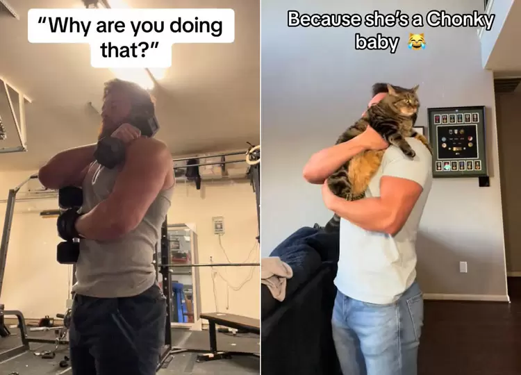 抱猫猛男！这名男子锻炼身体的唯一理由，就是为了抱起他的猫！ - 我的世界基岩版中文站 - 我的世界基岩版中文站