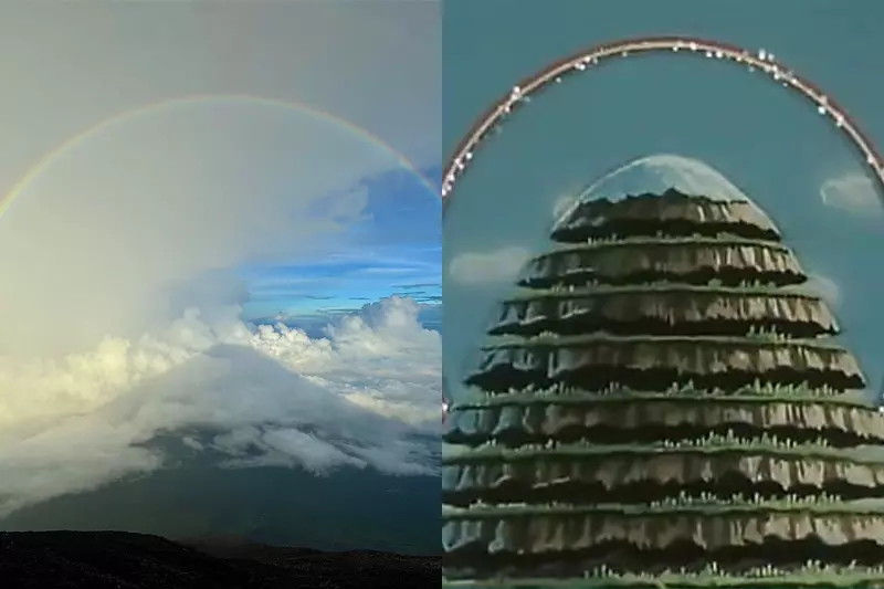 仿佛《魔神英雄传》动画场景再现！富士山彩虹美景让人联想到“创界山” - 我的世界基岩版中文站 - 我的世界基岩版中文站