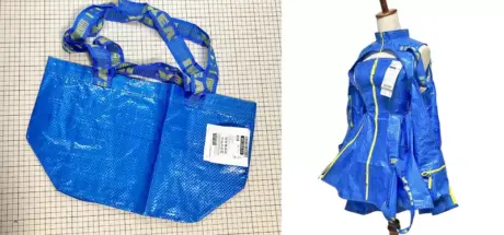 日本设计师将IKEA购物袋穿成时尚单品!这蓝色造型活脱脱偶像团打歌服... - 我的世界基岩版中文站
