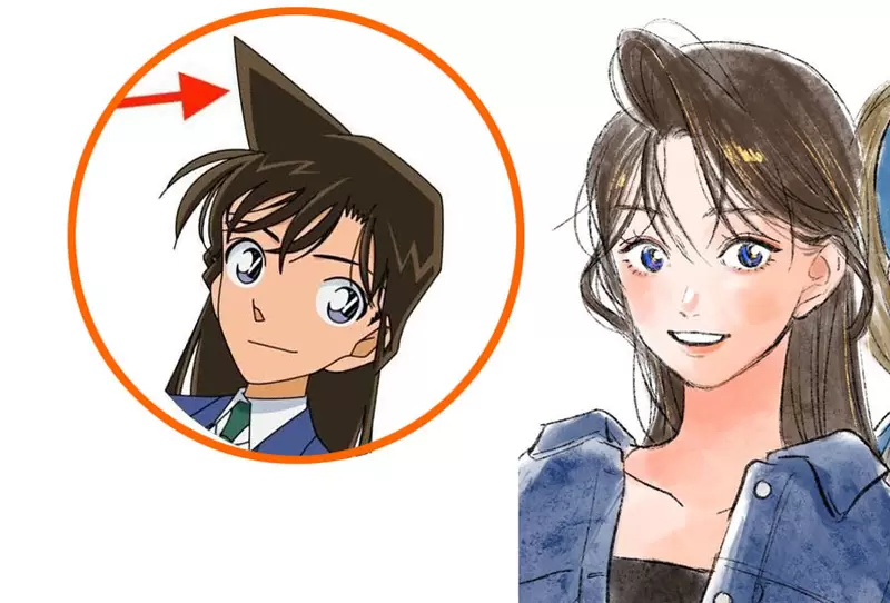 日本绘师诠释“毛利兰的头发”问题！其实就是梳了一个很高的旁分而已！ - 奇趣星球报 - 奇趣星球报