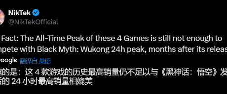 《黑神话:悟空》昨日Steam峰值人数碾压育碧《碧海黑帆》《星球大战》历史最高人数 - 奇趣星球报