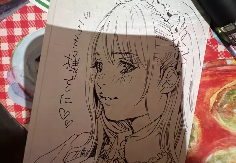 日本漫画家宫崎摩耶使用餐厅的点餐单涂鸦！被网友吐槽“霸占座位又浪费纸张”！ - 我的世界基岩版中文站 - 我的世界基岩版中文站