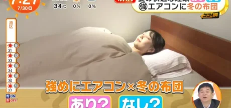 日本电视节目探讨“夏天睡觉冷知识”，一边开空调一遍盖被子真的科学吗！睡眠专家却认为，这样更有助于睡眠！ - 我的世界基岩版中文站