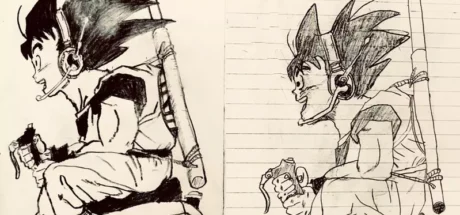 日本父亲晒出“9岁儿子与过去自己所画的《七龙珠》孙悟空”，两人的画竟如出一辙！网友们都被这奇迹般地同步性给打动！ - 奇趣星球报