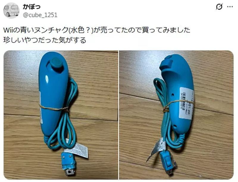 日本网友入手《稀有Wii控制器》世上只有5000组的水蓝色双节棍 日本网友入手《稀有Wii控制器》世上只有5000组的水蓝色双节棍