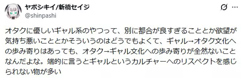 为什么《对宅宅友善的辣妹》很流行 反过来宅宅却不会试图理解辣妹文化呢？
