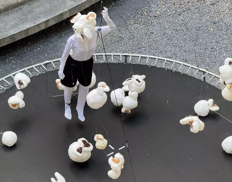 这脑洞绝了！日本大学生用弹跳床做「爆米花」，网友笑称：这就该去拿《超级变变变》满分！