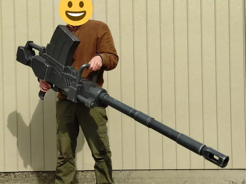 日本大神硬核还原《机动战士高达 第08MS小队》神兵利器！动画中标志性的 180mm 加农炮，简直是男人的浪漫！