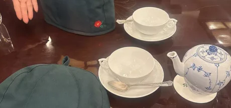 大型社死现场！日本 COSER 喝下午茶“误将茶壶套当帽子戴”，网友直呼：简直太像《七龙珠》饺子戴的帽子！ - 奇趣星球报