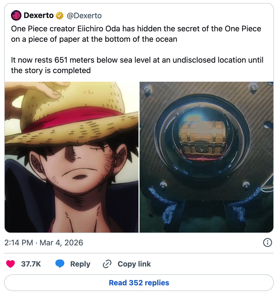 图片[7] - 《航海王》真玩大了！尾田将“ONE PIECE”沉入日本海域，却遭硬核粉丝光速破解，扒出详细坐标位置！ - 奇趣星球报 - 奇趣星球报