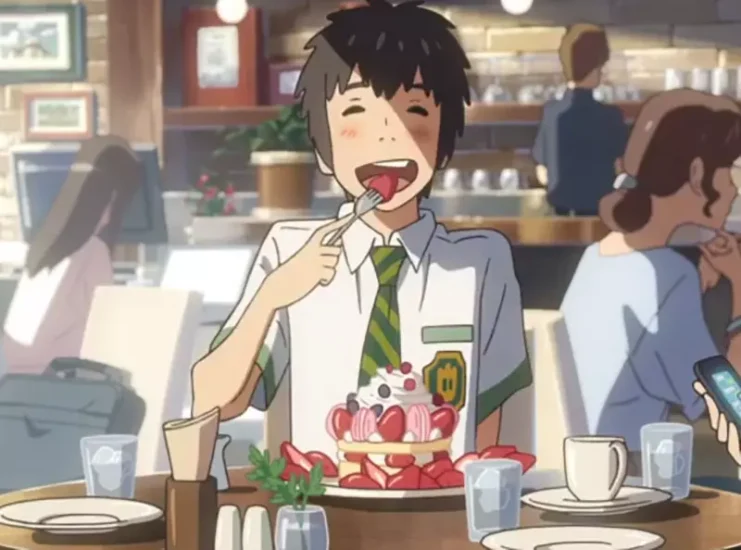 高中男生就不能吃甜点吗？日本网友吐槽“《你的名字》男主花重金吃松饼太离谱”，反遭评论区众人集体打脸！ - 奇趣星球报 - 奇趣星球报