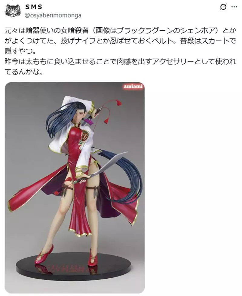 日本网友热议”女角色大腿上的带子有何用“！深扒腿圈演变史，不仅能当枪套，勒紧的肉感才是真正浪漫！