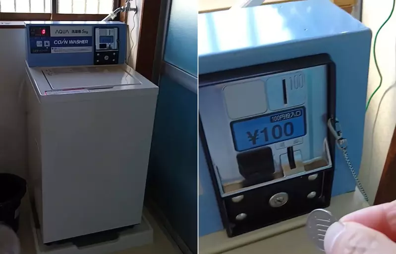 网友花约六万日元买回二手投币洗衣机,在家洗衣也得投币,一把钥匙让硬币反复用 网友花约六万日元买回二手投币洗衣机,在家洗衣也得投币,一把钥匙让硬币反复用