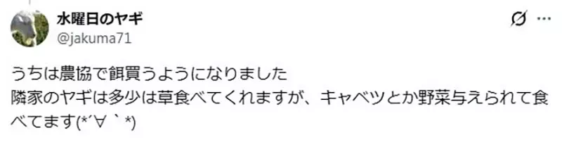 以为养只山羊就能躺着除草？日本饲主画出理想与现实，结果自己忙着割草伺候它