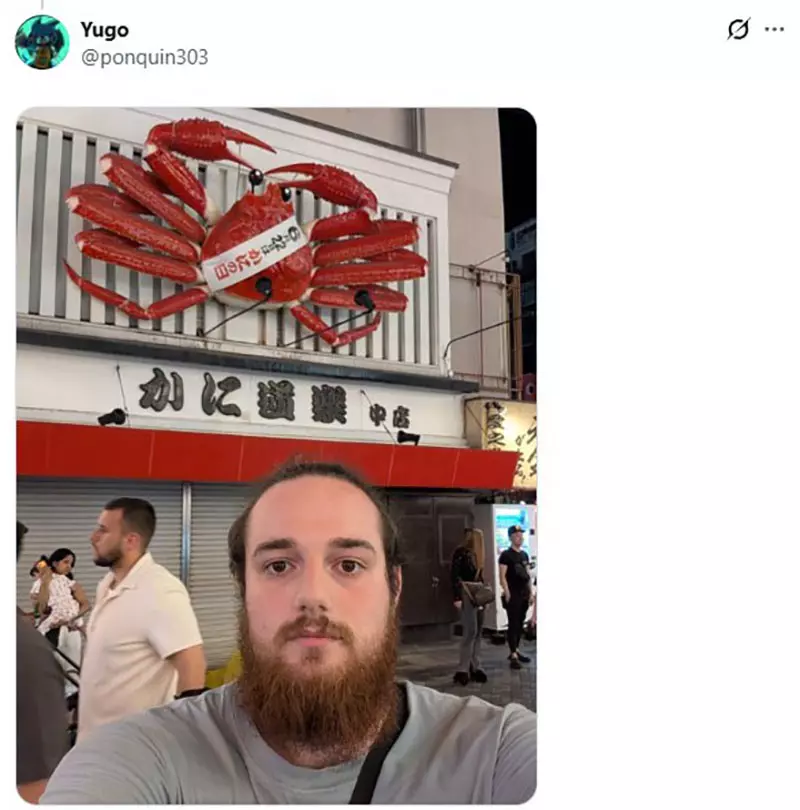 到大阪先拍一张桐生同款！《人中之龙》粉丝与大螃蟹自拍，评论区接成朝圣相册